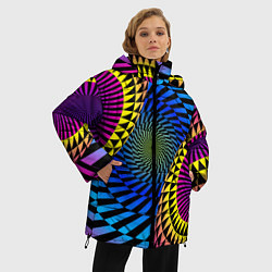 Куртка зимняя женская Абстрактный узор, цвет: 3D-светло-серый — фото 2