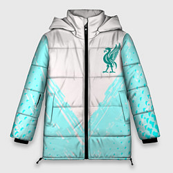Куртка зимняя женская Liverpool logo texture fc, цвет: 3D-светло-серый