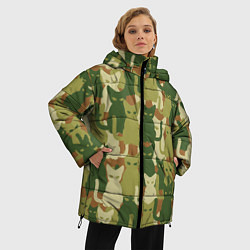 Куртка зимняя женская Котята - камуфляж, цвет: 3D-красный — фото 2