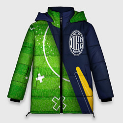 Куртка зимняя женская AC Milan football field, цвет: 3D-черный