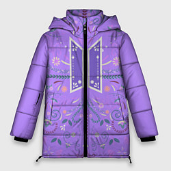 Женская зимняя куртка BTS - ARMY Цветочный принт
