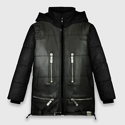 Куртка зимняя женская Terminator first - leather jacket, цвет: 3D-красный