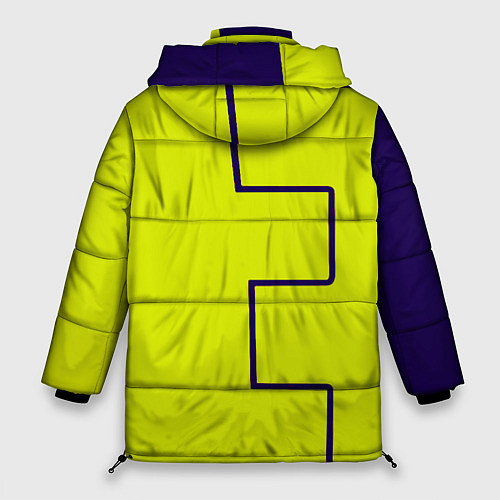 Женская зимняя куртка Fortnite logo yellow game / 3D-Светло-серый – фото 2