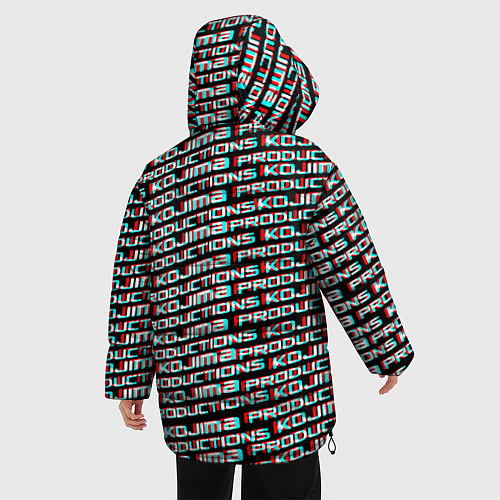 Женская зимняя куртка Kojima glitch pattern studio / 3D-Красный – фото 4