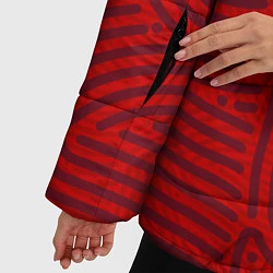 Куртка зимняя женская Inter отпечатки, цвет: 3D-красный — фото 2