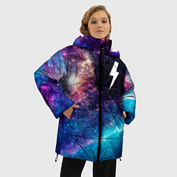 Куртка зимняя женская AC DC space rock, цвет: 3D-черный — фото 2