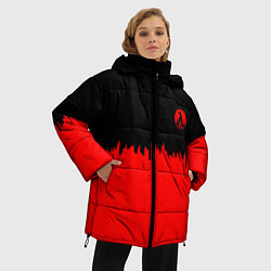 Куртка зимняя женская Half life logo pattern steel, цвет: 3D-красный — фото 2
