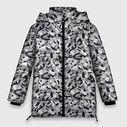 Куртка зимняя женская Пикселированный городской серый камуфляж, цвет: 3D-черный