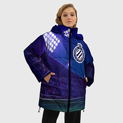 Куртка зимняя женская Club Brugge ночное поле, цвет: 3D-черный — фото 2