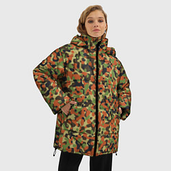 Куртка зимняя женская Пятнистый камуфляжный паттерн, цвет: 3D-красный — фото 2