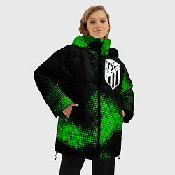 Куртка зимняя женская Atletico Madrid sport halftone, цвет: 3D-черный — фото 2