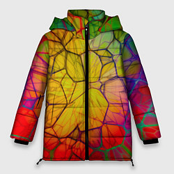 Куртка зимняя женская Bright abstraction, цвет: 3D-светло-серый
