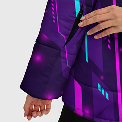 Куртка зимняя женская Need for Speed neon gaming, цвет: 3D-черный — фото 2
