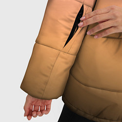 Куртка зимняя женская Градиент затемнённый розово-жёлтый, цвет: 3D-черный — фото 2