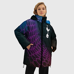 Куртка зимняя женская Tottenham футбольная сетка, цвет: 3D-черный — фото 2
