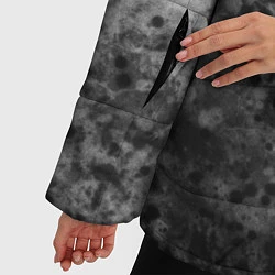 Куртка зимняя женская Абстракция - серый пунш, цвет: 3D-черный — фото 2