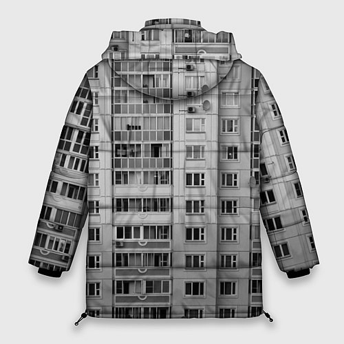 Женская зимняя куртка Эстетика панельки / 3D-Светло-серый – фото 2