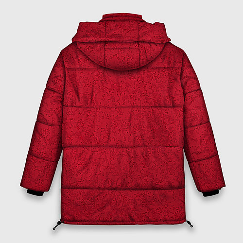 Женская зимняя куртка Текстура однотонный карминовый / 3D-Светло-серый – фото 2