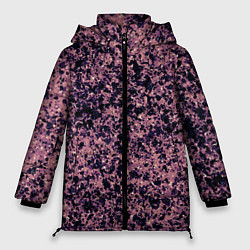 Куртка зимняя женская Абстрактный брызги сине-розовый, цвет: 3D-черный