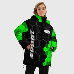 Куртка зимняя женская Ford green sport hexagon, цвет: 3D-черный — фото 2