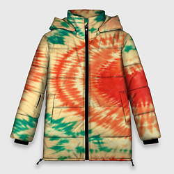 Куртка зимняя женская Тай-дай паттерн, цвет: 3D-светло-серый