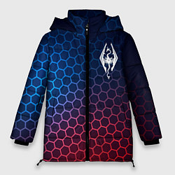 Куртка зимняя женская Skyrim неоновые соты, цвет: 3D-черный