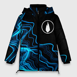 Куртка зимняя женская Thousand Foot Krutch sound wave, цвет: 3D-черный