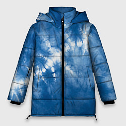 Куртка зимняя женская Японский тай-дай абстракция, цвет: 3D-светло-серый
