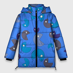 Куртка зимняя женская Кусака ПакМан паттерн, цвет: 3D-черный
