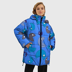 Куртка зимняя женская Кусака ПакМан паттерн, цвет: 3D-красный — фото 2