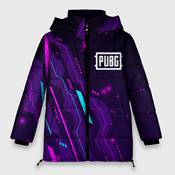Куртка зимняя женская PUBG neon gaming, цвет: 3D-черный