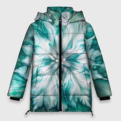 Куртка зимняя женская Акварельный цветок Лепестки, цвет: 3D-светло-серый