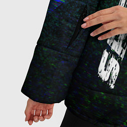 Куртка зимняя женская Mini sport glitch blue, цвет: 3D-черный — фото 2