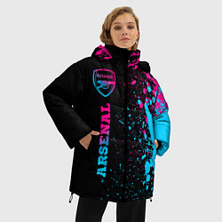 Куртка зимняя женская Arsenal - neon gradient по-вертикали, цвет: 3D-черный — фото 2