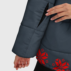 Куртка зимняя женская Этно - темный, цвет: 3D-красный — фото 2