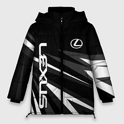 Куртка зимняя женская Лексус - монохромная абстракция, цвет: 3D-черный