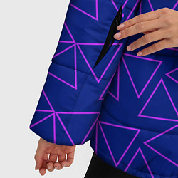 Куртка зимняя женская Паттерн из контурных треугольников, цвет: 3D-светло-серый — фото 2