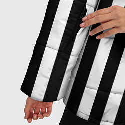 Куртка зимняя женская Вертикальная широкая полоска, цвет: 3D-черный — фото 2