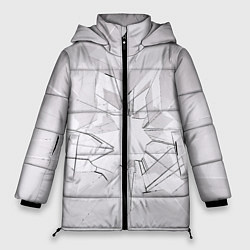 Куртка зимняя женская Белое разбитое стекло, цвет: 3D-черный