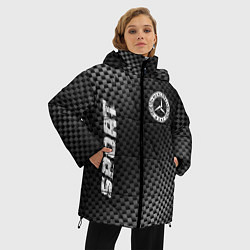 Куртка зимняя женская Mercedes sport carbon, цвет: 3D-черный — фото 2