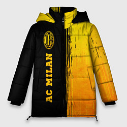 Куртка зимняя женская AC Milan - gold gradient по-вертикали, цвет: 3D-черный