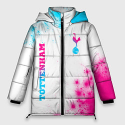 Куртка зимняя женская Tottenham neon gradient style вертикально, цвет: 3D-черный