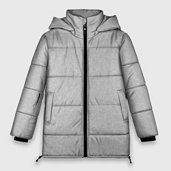 Куртка зимняя женская Однотонный светло-серый текстурированный, цвет: 3D-черный
