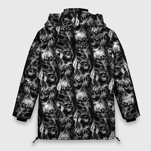 Женская зимняя куртка Smoke skulls / 3D-Светло-серый – фото 2
