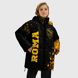 Куртка зимняя женская Roma - gold gradient вертикально, цвет: 3D-черный — фото 2