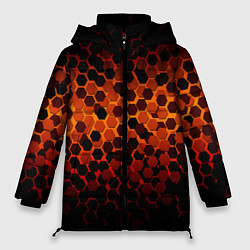 Куртка зимняя женская Абстрактный летний узор, цвет: 3D-черный