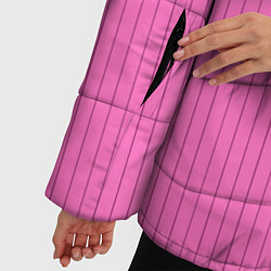 Куртка зимняя женская Фуксия в тонкую полоску, цвет: 3D-светло-серый — фото 2