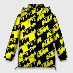 Куртка зимняя женская KTU жёлто чёрный стиль, цвет: 3D-черный