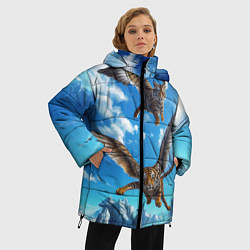 Куртка зимняя женская Летающие тигрята, цвет: 3D-светло-серый — фото 2