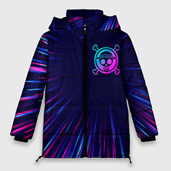 Куртка зимняя женская One Piece neon blast lines, цвет: 3D-черный